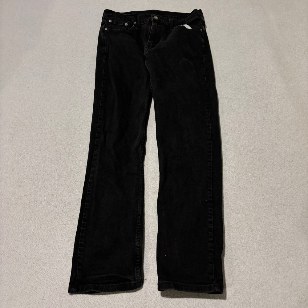 Levi 514 Mens Straight Fit Black Jeans 30x30 Stretch Denim Pants Classic